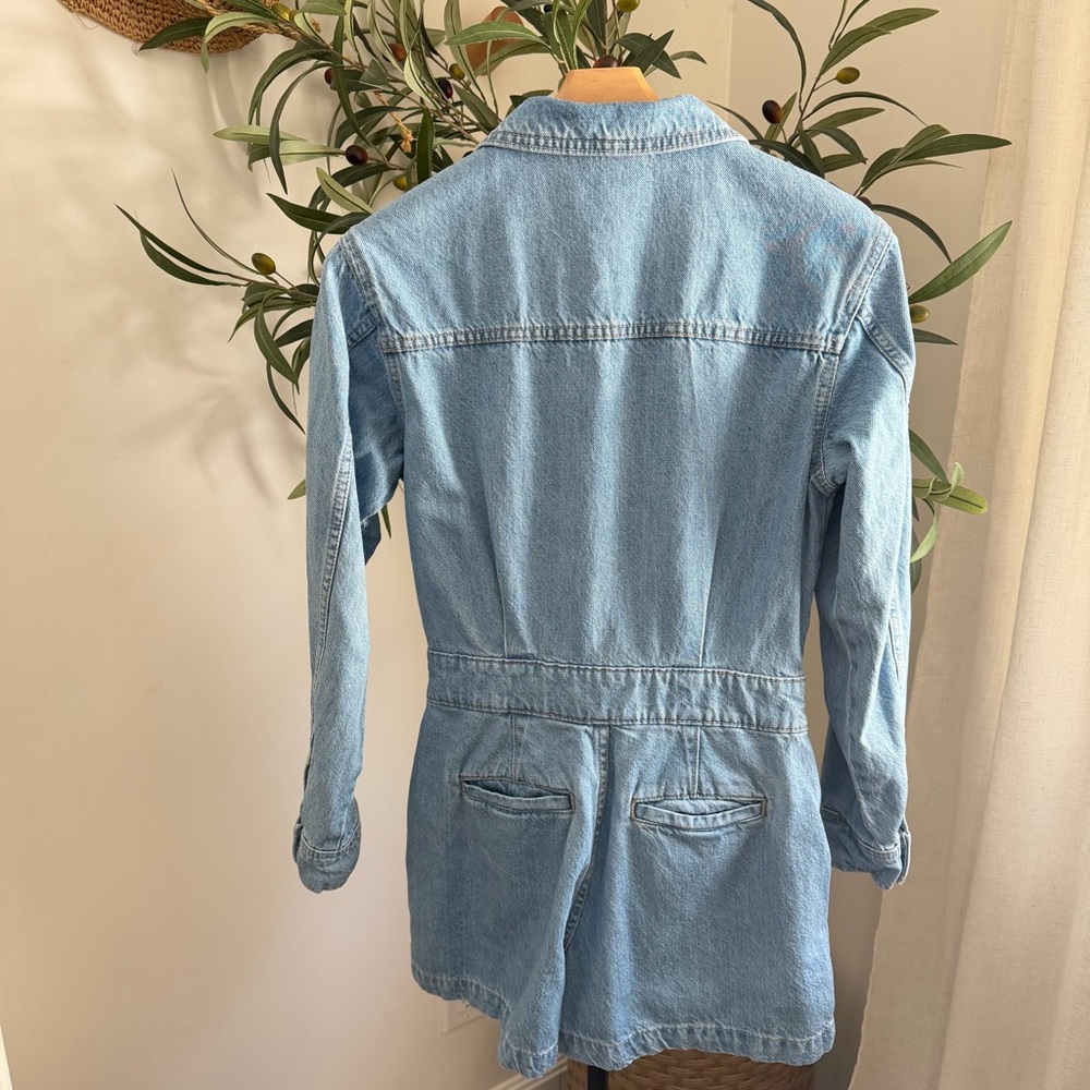 Universal Thread Denim Romper Utility Button Fron… - image 6